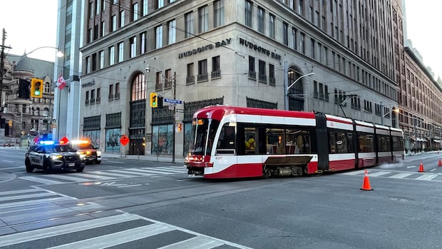 TTC streetcar derailed following downtown crash with car: Toronto police