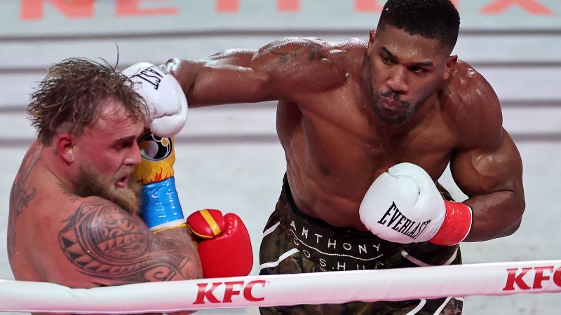 Anthony Joshua knocks out Jake Paul in 6th round to win heavyweight fight