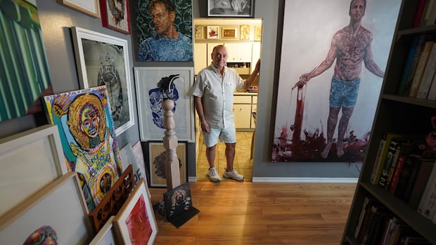 He gave away his art after learning he had 18 months to live. Now his cancer's in remission