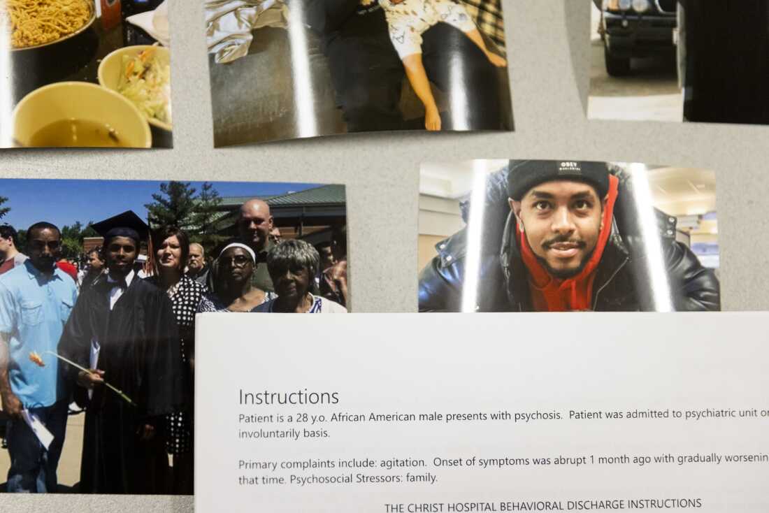 Family photos and hospital records of Quincy Jackson III, gathered by his mother, Tyeesha Ferguson. She says the mental health system makes it “easier to criminalize somebody than to get them help.”