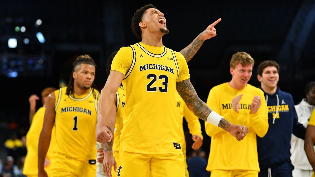 Michigan closing gap on No. 1 Arizona in AP men's hoops poll