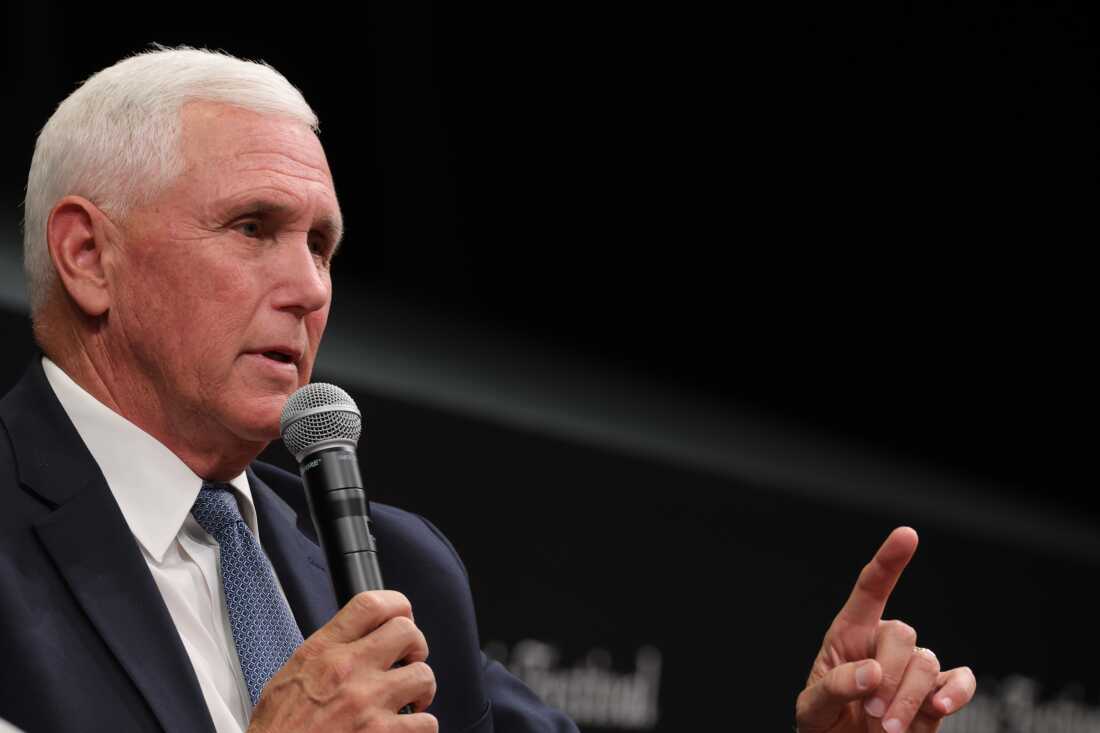 Former Vice President Mike Pence takes part in the 2025 Atlantic Festival at PAC NYC on Sept. 18, 2025 in New York City.