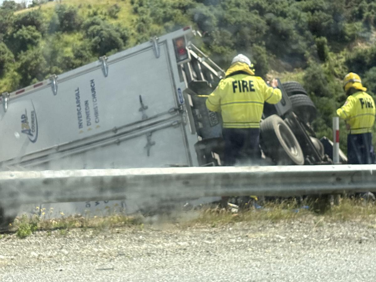 Two injured after truck crashes near Raes Junction