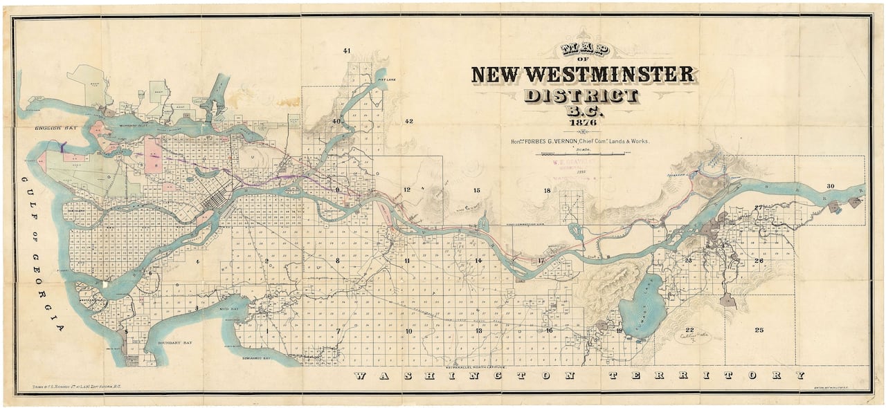 A picture of an old map.