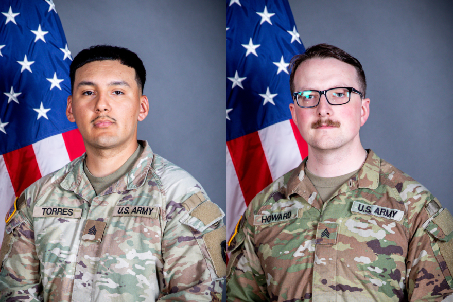 Sgt. Edgar Brian Torres-Tovar (left) and Sgt. William Nathaniel Howard were killed in Syria on Saturday in an attack that also injured three other Iowa National Guard soldiers.