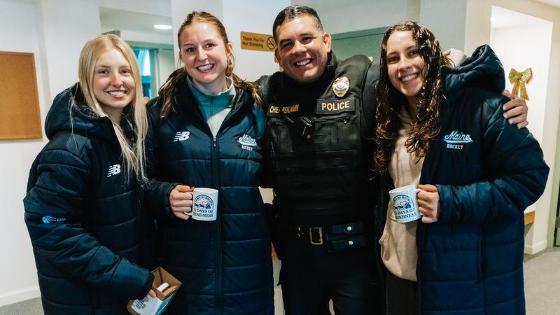 WATCH: Inside the Huddle - "Holden 25 Days of Kindness Food Distribution" - University of Maine Athletics