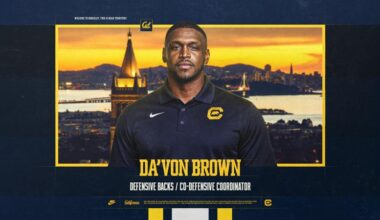 Brown Tabbed To Lead Cal Defensive Backs