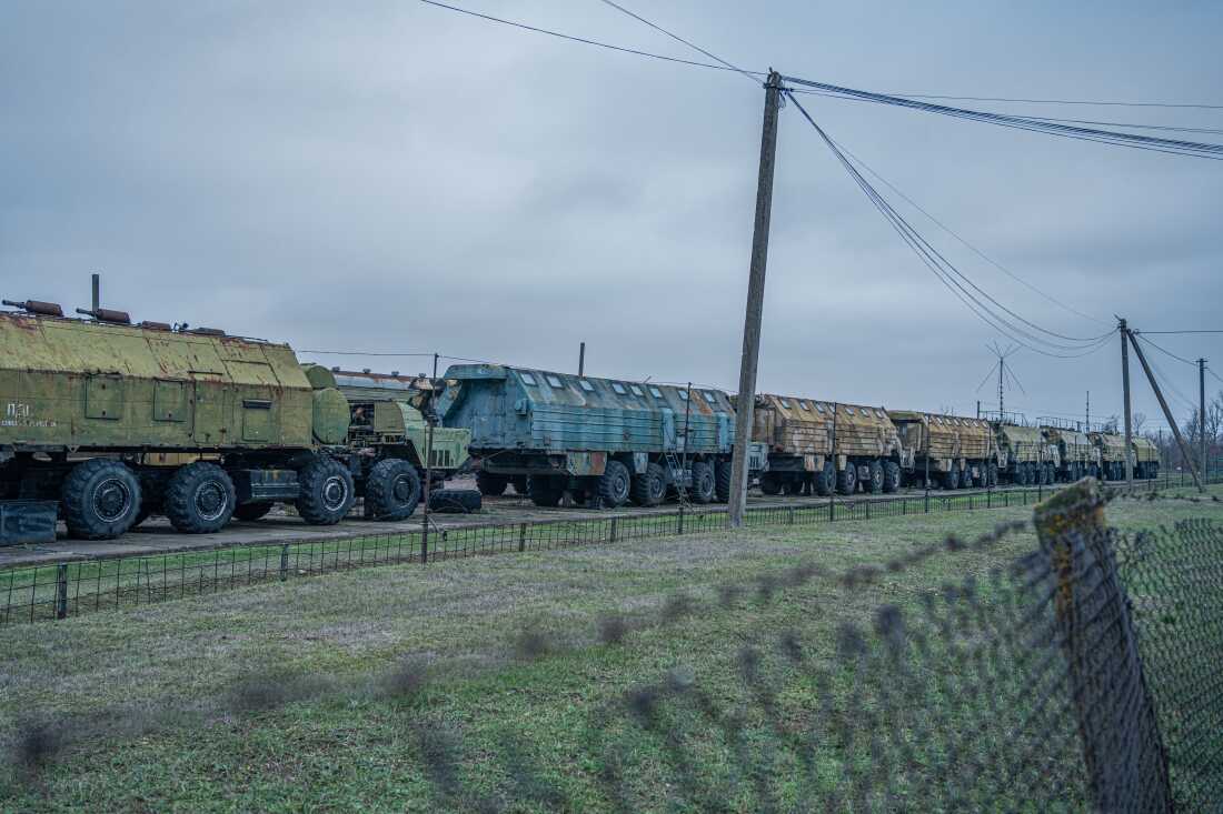 Soviet missile lounching vehicles on the former 309th Missile Regiment in Mykolaiv region.