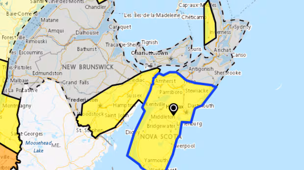 Wintry weather warnings issued for parts of Nova Scotia, New Brunswick