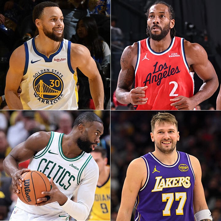 Steph Curry, Kawhi Leonard, Jaylen Brown, Luka Dončić