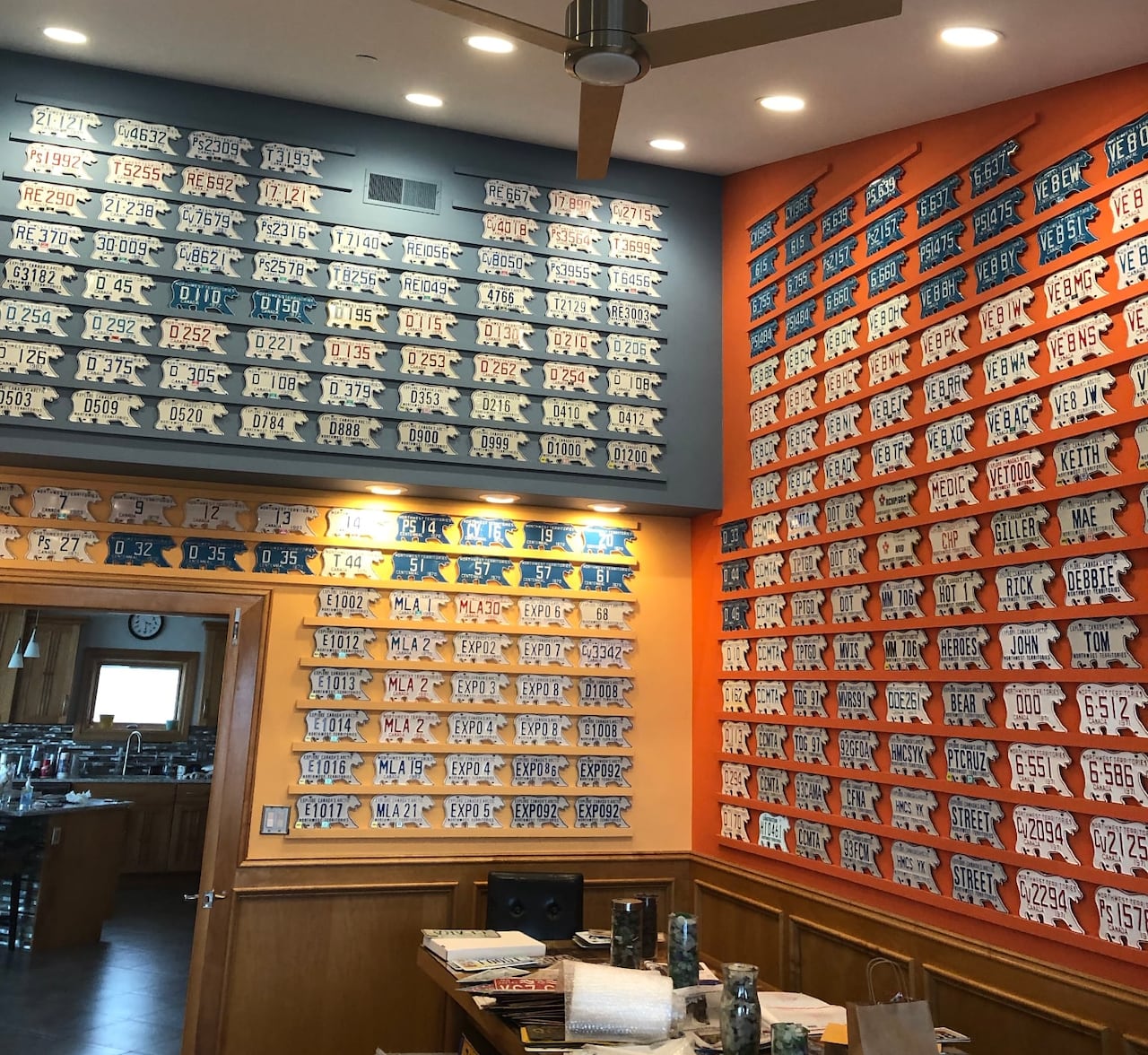 A collection of polar bear licence plates