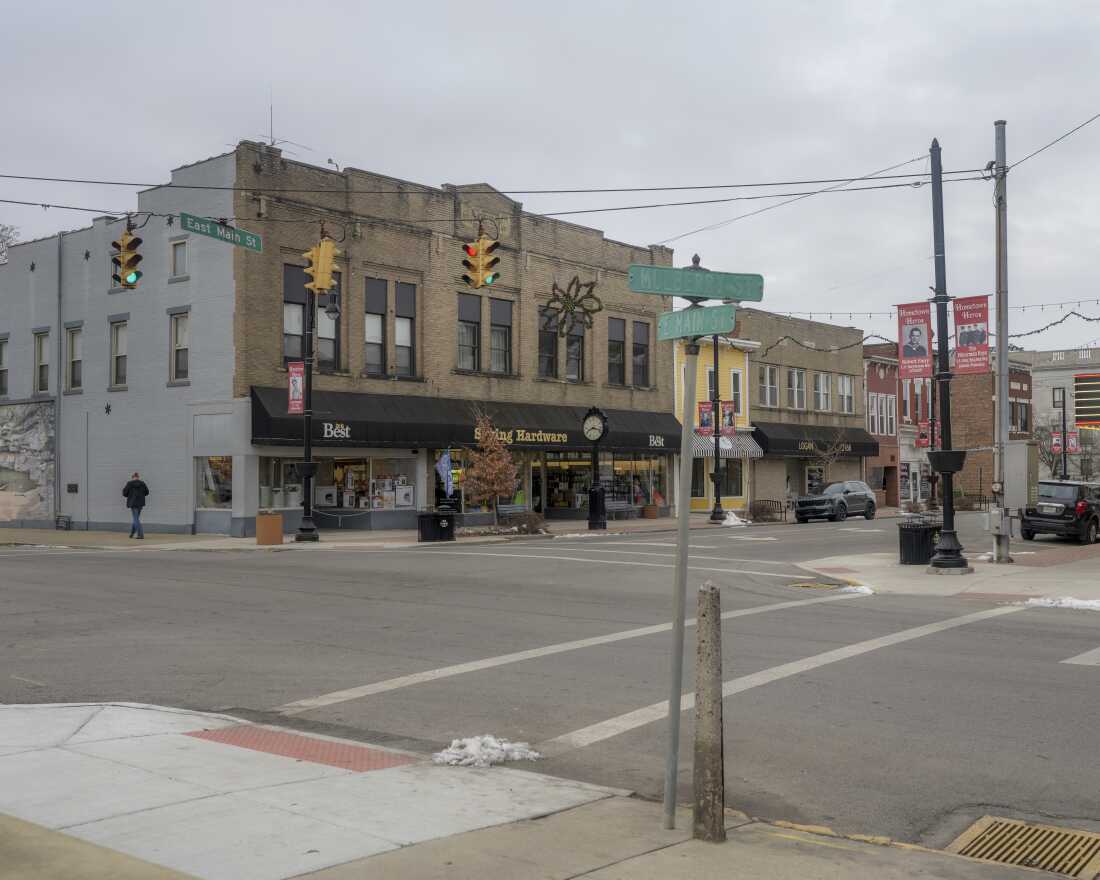 An overview of East Main Street in Logan, Ohio on Dec. 9.