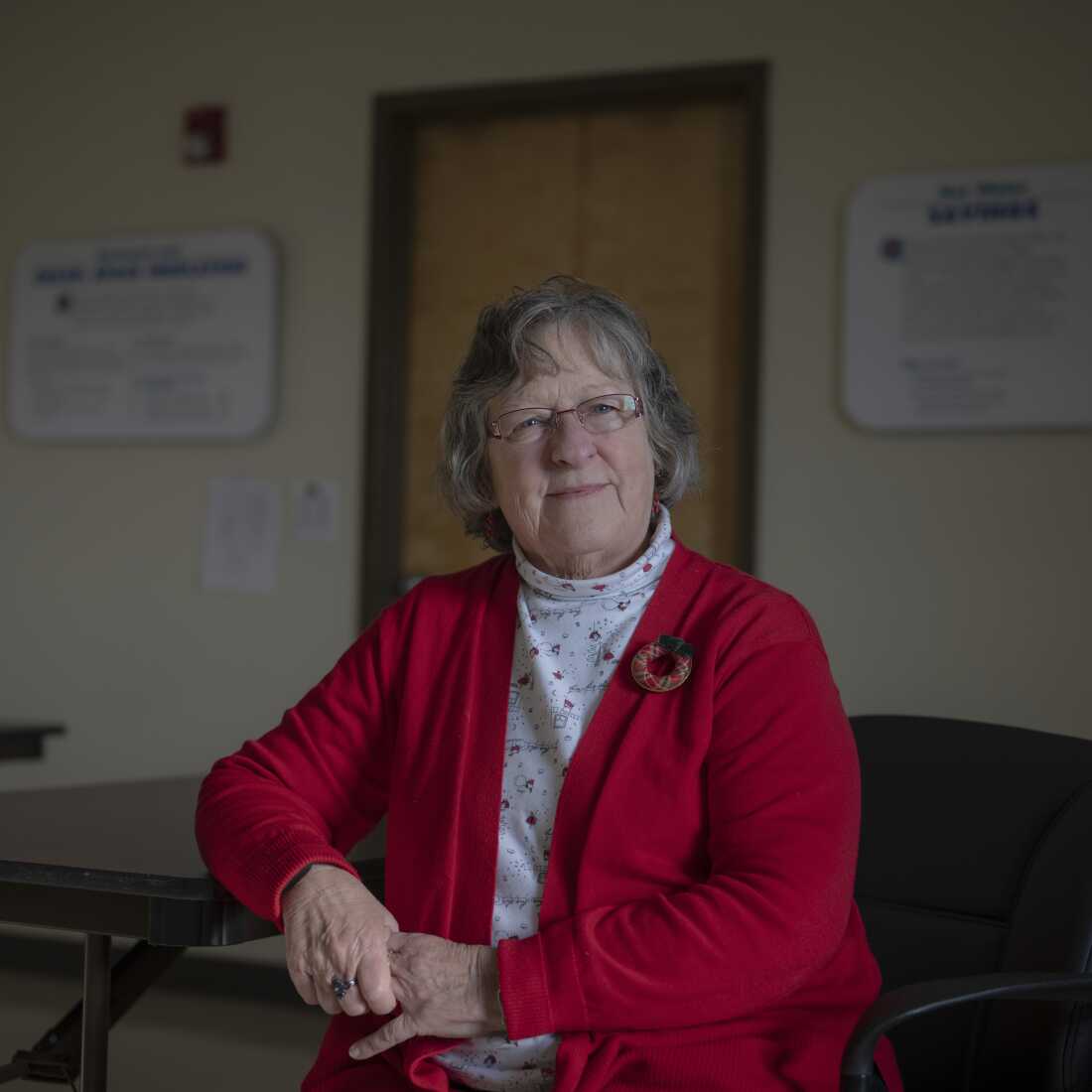 Diana Eads, 74, a volunteer for Corporation Ohio Appalachian Development, sits for her portrait at the COAD office on Dec. 9.