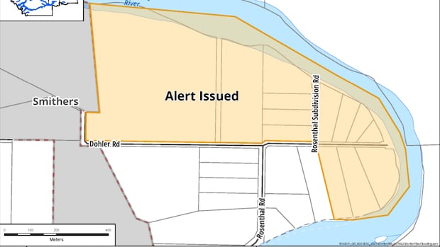 Evacuation alert issued due to ice jam, possible flooding near Smithers, B.C.