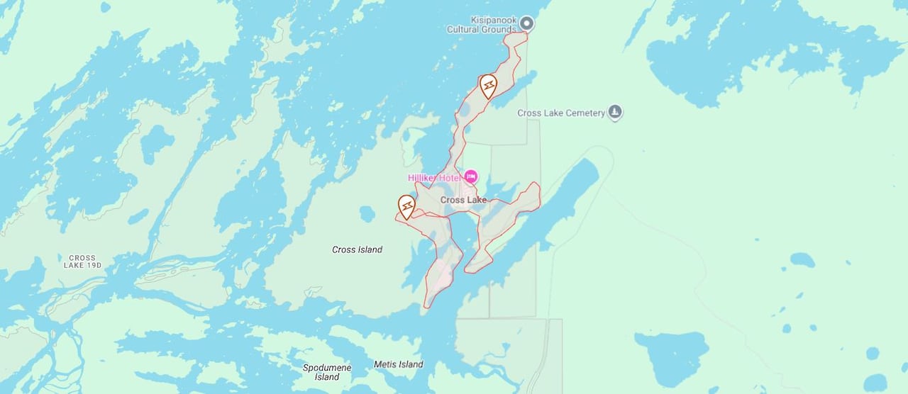 A map showing power outages.