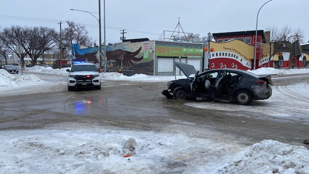 Teenager facing theft, weapons charges after stolen vehicle collides with Winnipeg city bus: police