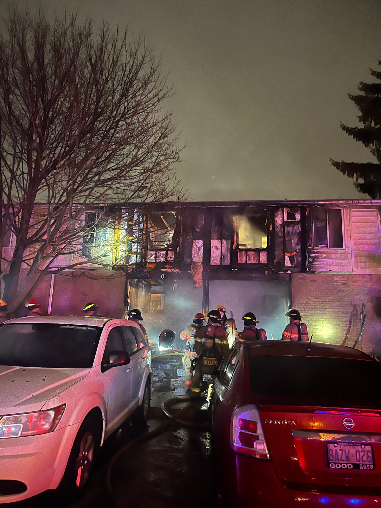 Fire crews were on the scene within four minutes after being called to 575 Wilkins Street Sunday night. 