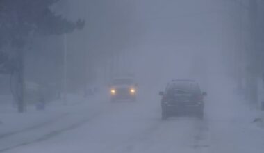 More blowing snow brings poor visibility and road closures around London