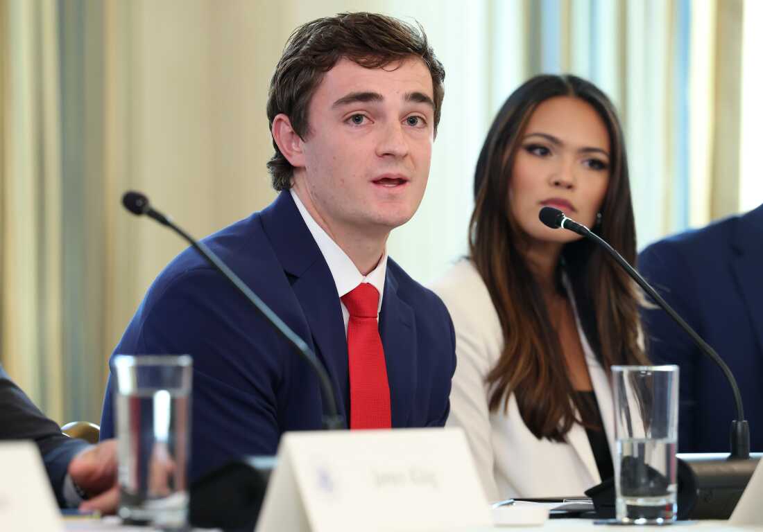 Shirley speaks during a roundtable discussion in the State Dining Room of the White House in October.