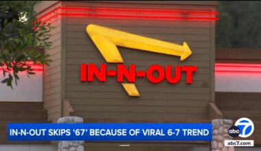 In-N-Out removes number 67 from order system due to viral 6-7 trend