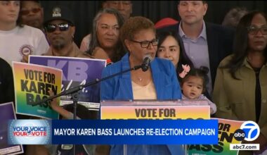 Karen Bass launches re-election campaign with rally in downtown LA