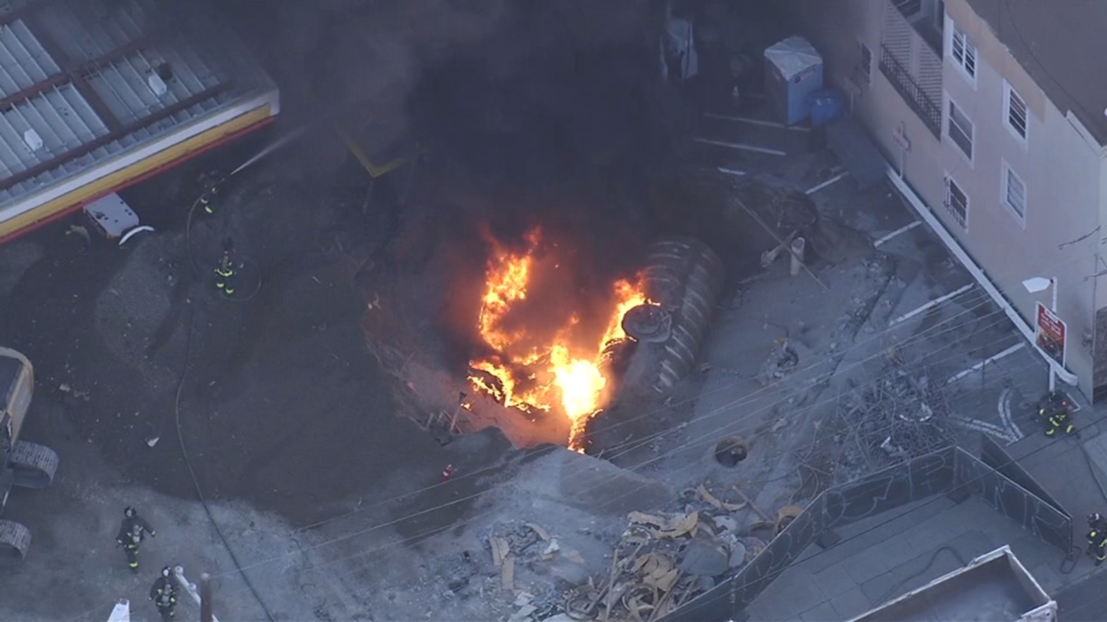 Explosion at San Francisco Mission District gas station causes massive fire