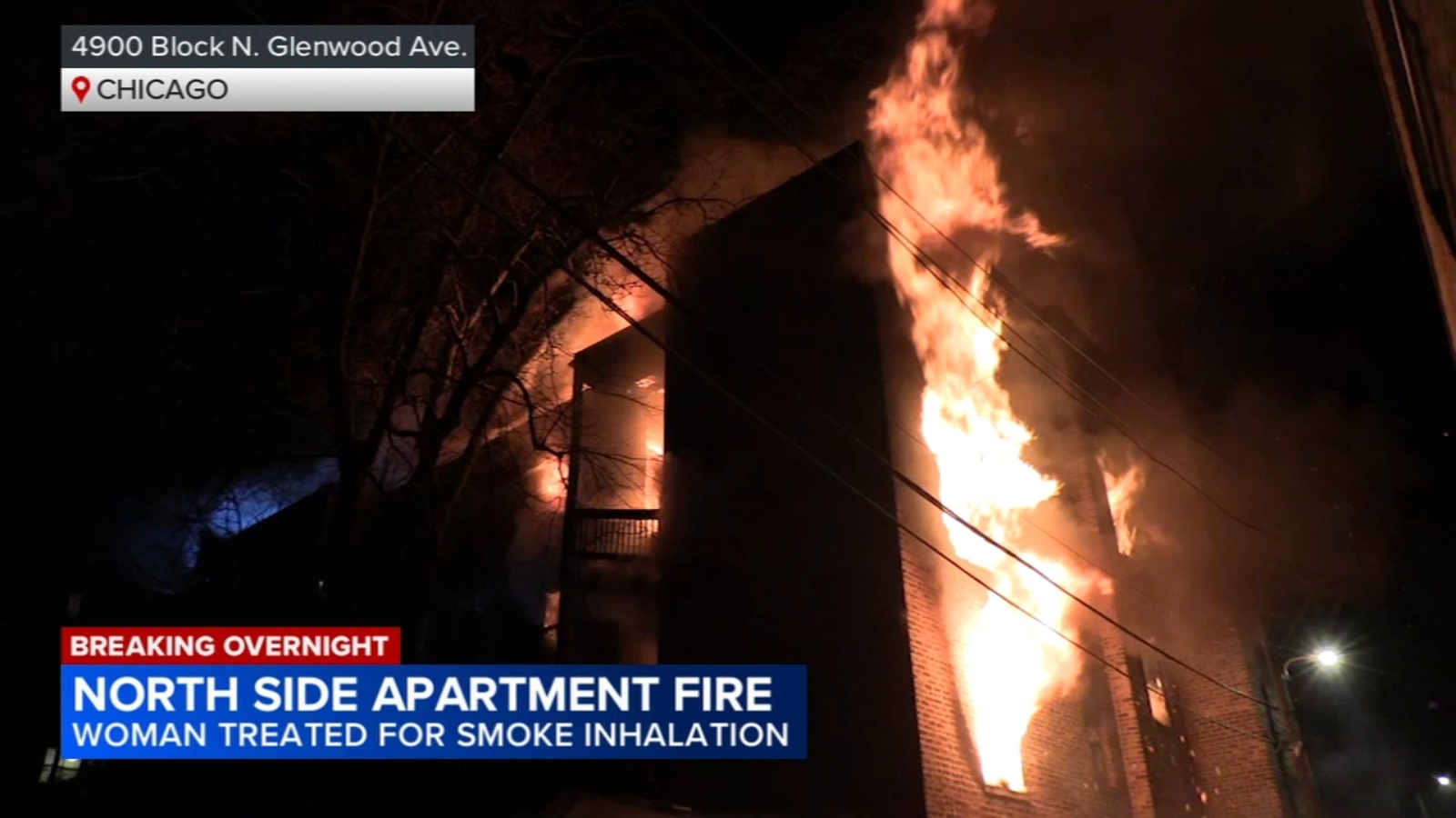 1 injured in apartment fire on Glenwood Avenue in Uptown, Chicago police say