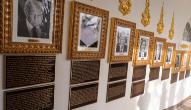 Trump writes partisan plaques for predecessors in his newly installed Presidential Walk of Fame