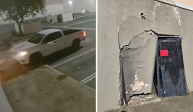 Caught on video: Owners of shapewear store in Baldwin Park believe vandal intentionally rammed truck into building