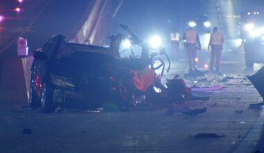 Violent semi-truck crash on NB 5 Freeway in Pacoima leaves 1 dead; several lanes briefly closed