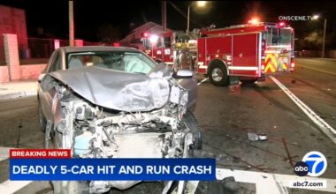Deadly hit-and-run crash involving 5 vehicles in Palmdale