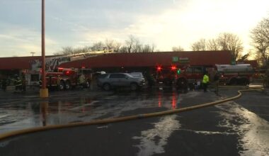 Crews battle fire at TD Bank in Salem, New Jersey