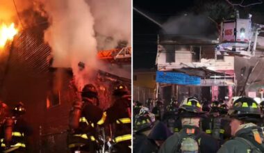 2 people seriously injured in house fire in Maspeth, Queens; firefighters battle flames in Springfield Gardens