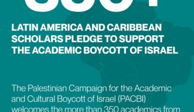 350+ Latin America Scholars Pledge To Support the Academic Boycott of Israel