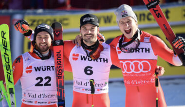 Meillard leads Swiss sweep in Val d'Isere giant slalom