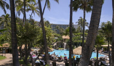 The Westin Hotel pool area is seen in Lahaina