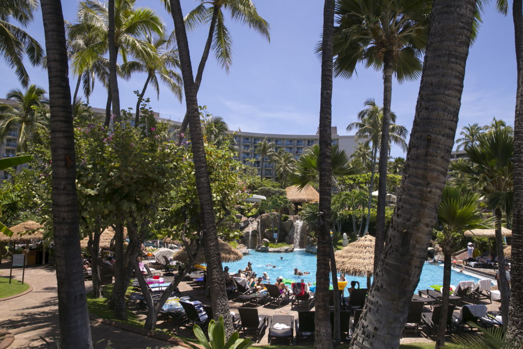 The Westin Hotel pool area is seen in Lahaina