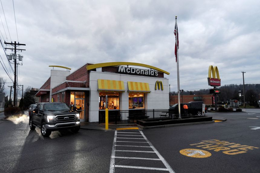 The scene at a McDonald's restaurant in Altoona, Pennsylvania, on December 10, 2024, a day after Luigi Mangione was arrested there.