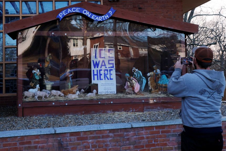 At St. Susanna Catholic Church in Dedham, Massachusetts, a sign reading 