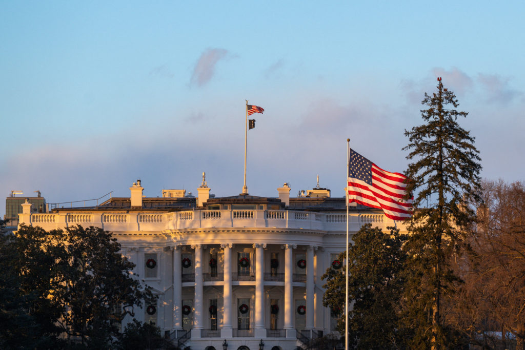 The National Menorah is lit on the National Mall