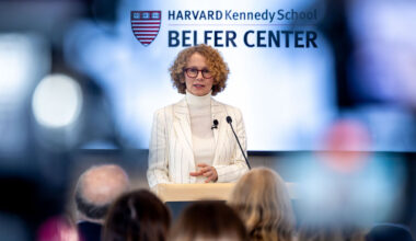 NATO Deputy Secretary General Radmila Shekerinska at the Harvard Kennedy School Belfer Center, in Boston