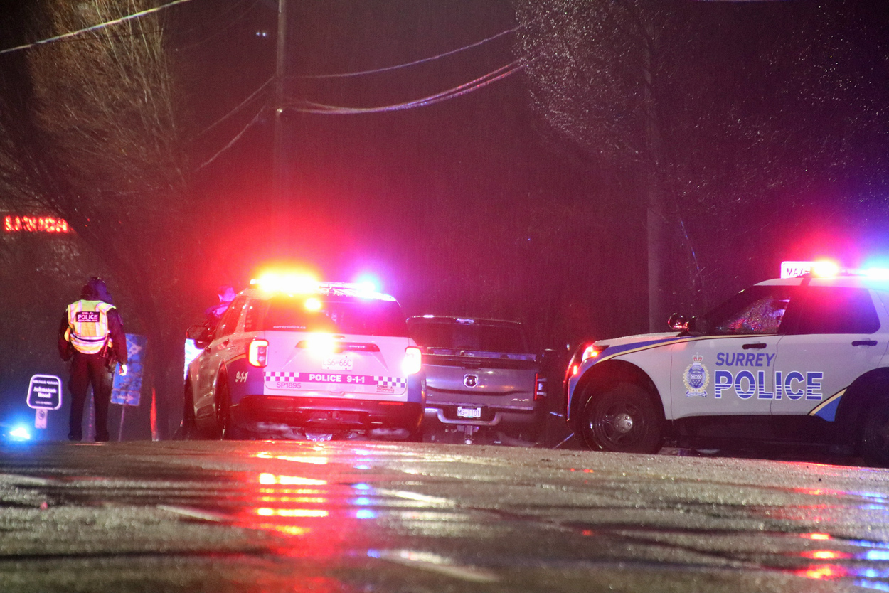 Driver of Surrey police vehicle strikes, kills pedestrian