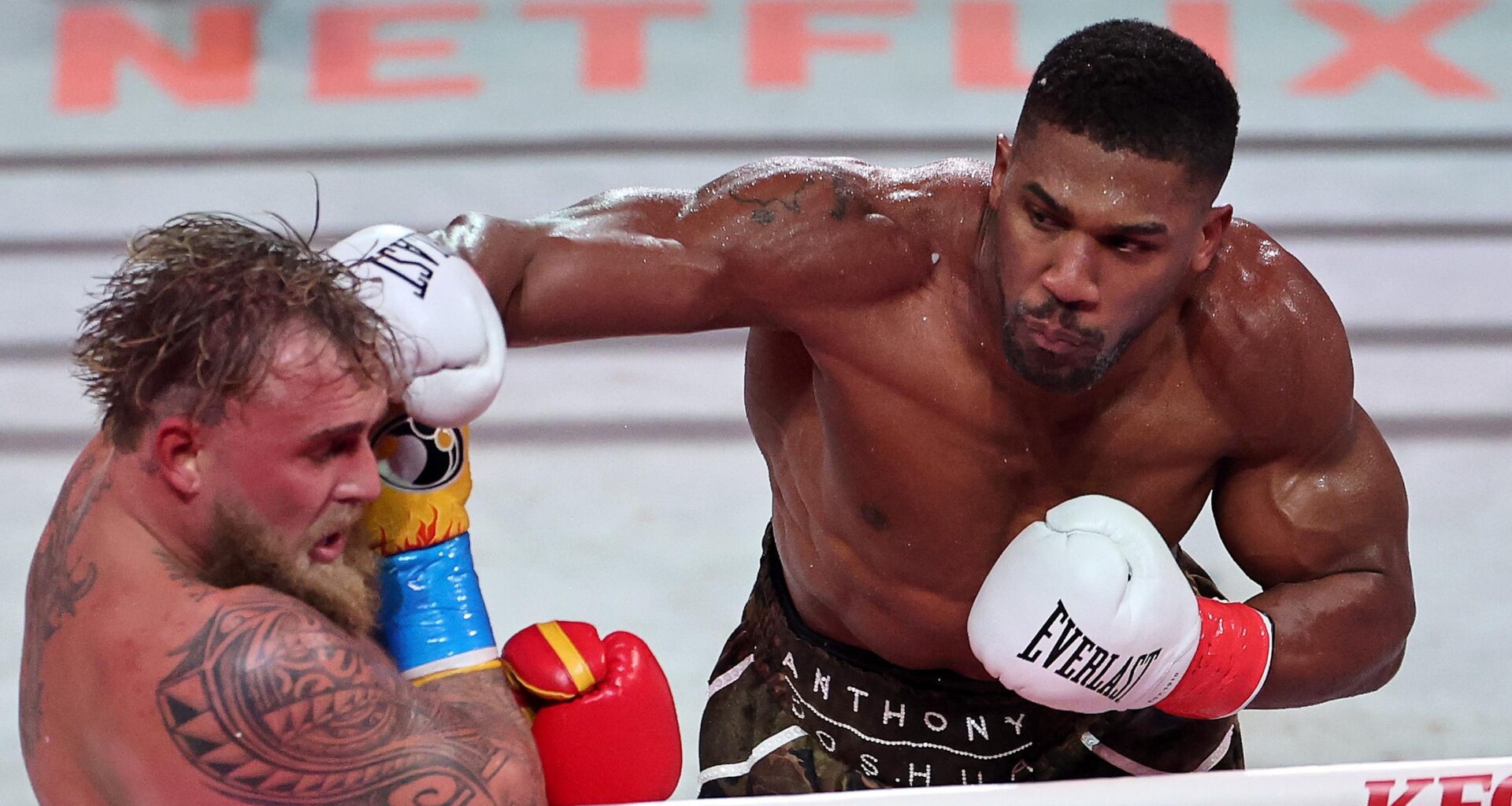 Jake Paul Reacts to 'Ass Whooping' From Anthony Joshua After KO in Boxing Fight