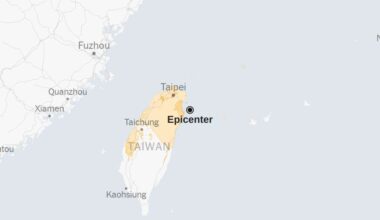 Map: 6.6-Magnitude Earthquake Strikes Near Taiwan