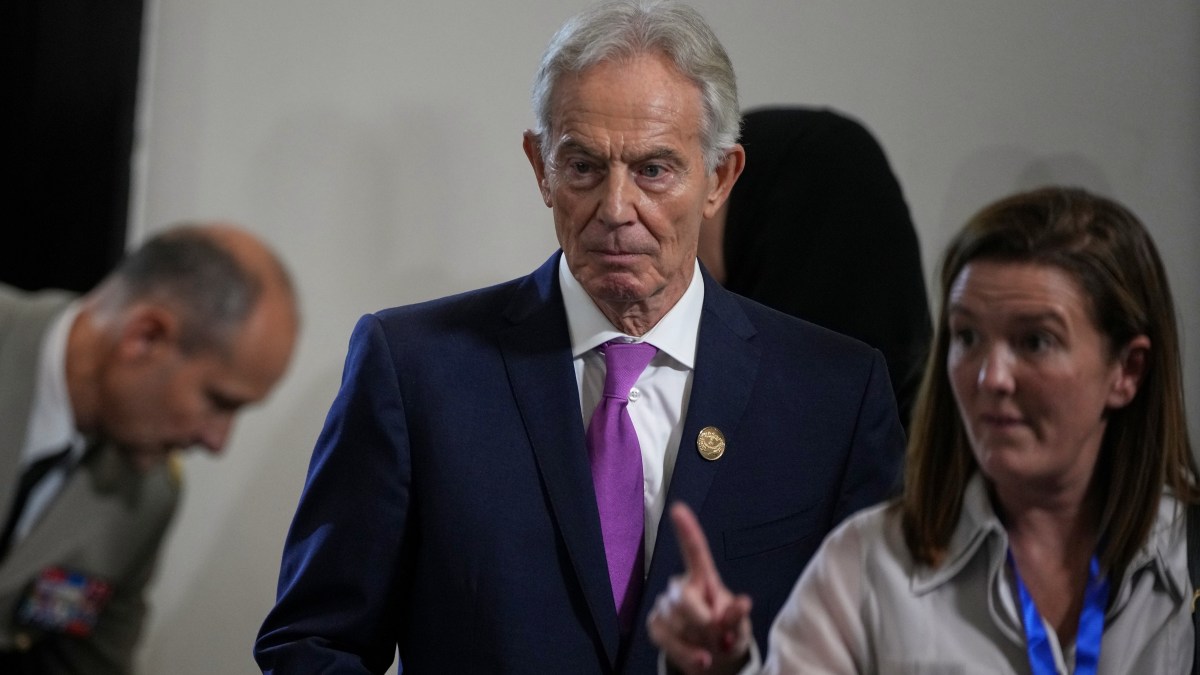 Tony Blair ruled out of Gaza’s ‘board of peace’