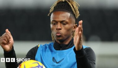 Ethan McLeod controls the ball