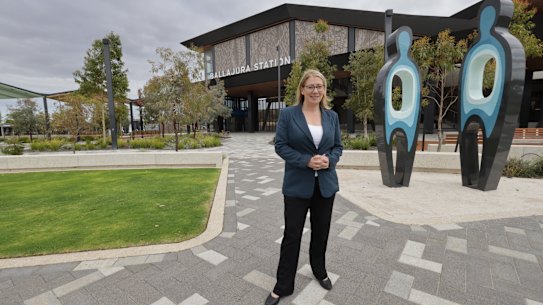 Transport Minister Rita Saffioti at Ballajura Station.