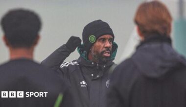 Celtic manager Wilfried Nancy at training