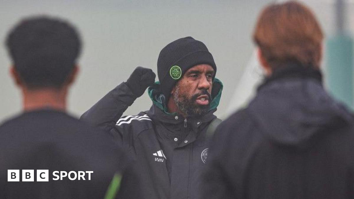 Celtic manager Wilfried Nancy at training