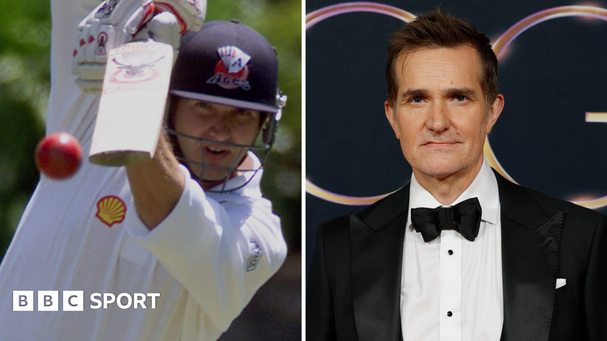 Split image showing John Aiken, left, as a cricketer and, right, at an awards party for his part in the Married at First Sight series